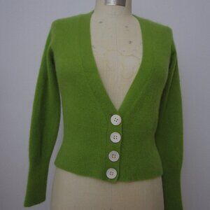 Italian CASHMERE Cropped Cardigan Cardy Sweater